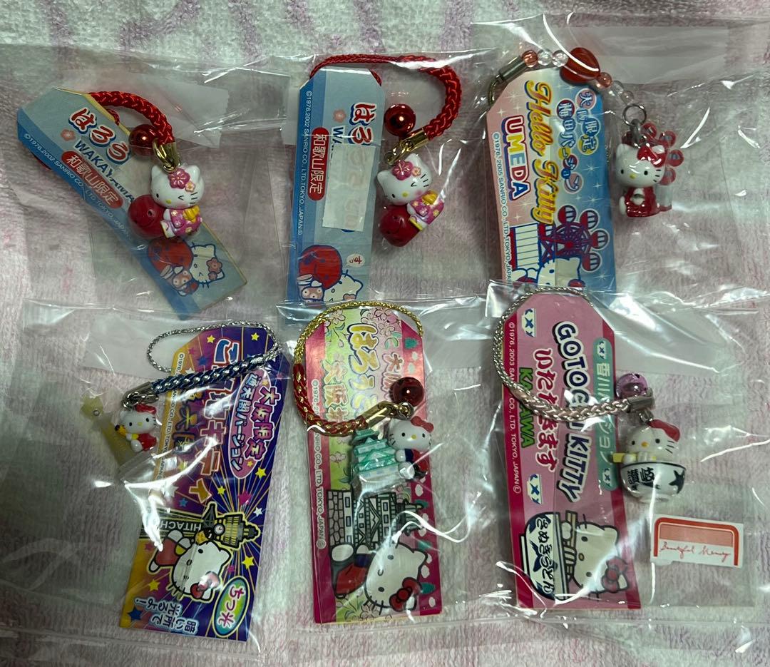 キティちゃんご当地ストラップ(根付け)＆チャーム 計28個/まとめ売り・レア美品