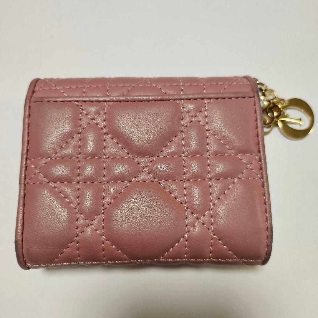 ピンク キルティング 三つ折り財布