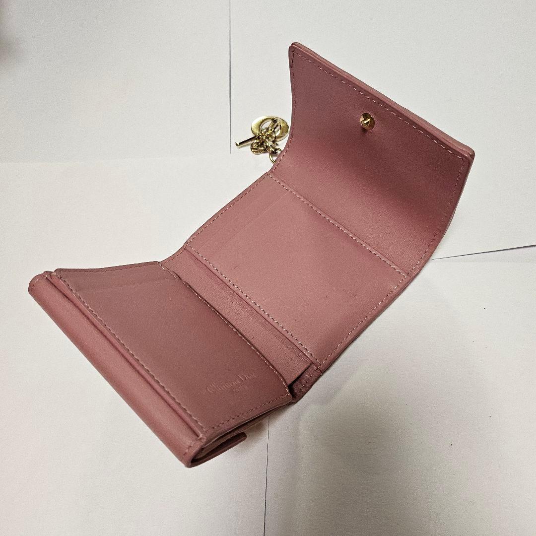 ピンク キルティング 三つ折り財布