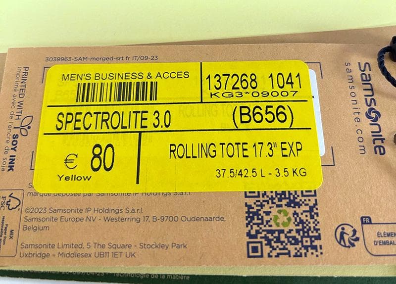 サムソナイト Samsonite スペクトロライト 3 ローリングトート