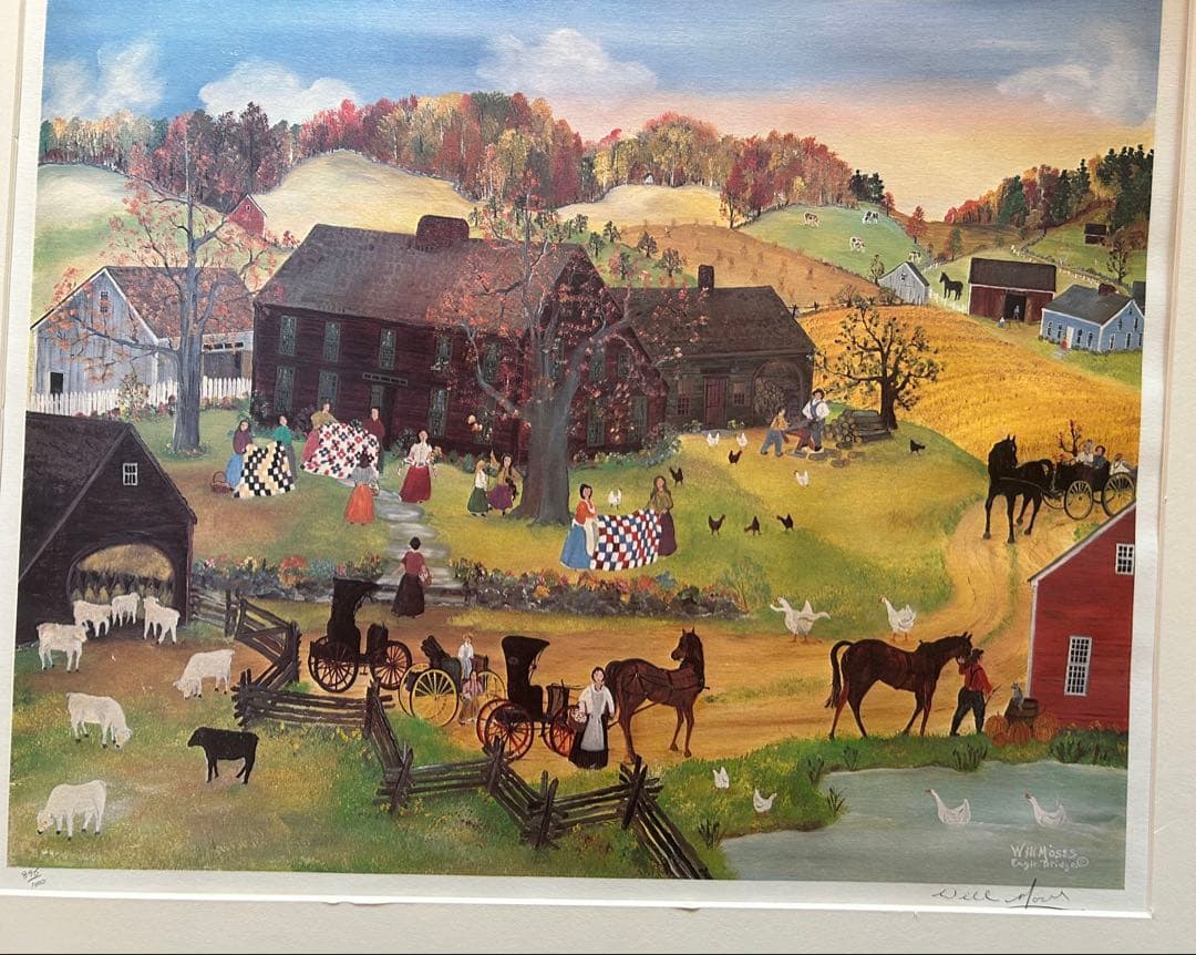 ウィルモーゼス　ビンテージ　リトグラフ