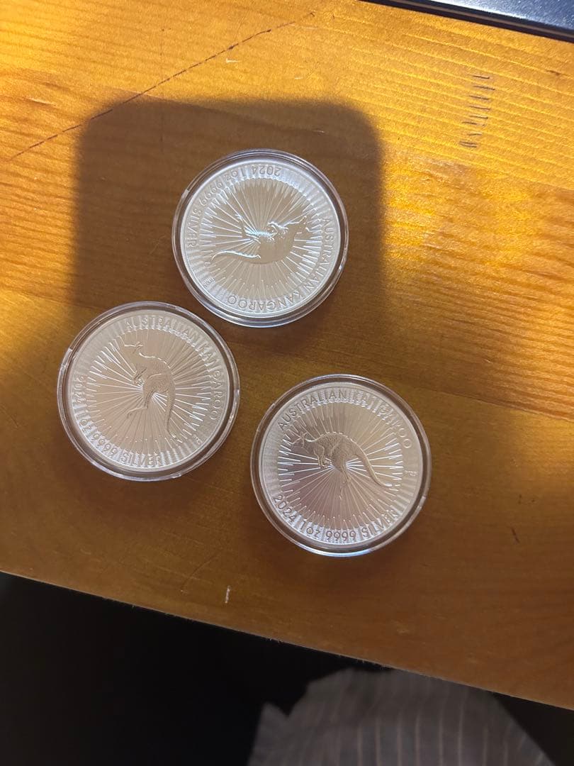 オーストラリアン・カンガルー銀貨 2024年 3枚セット　ケース付き