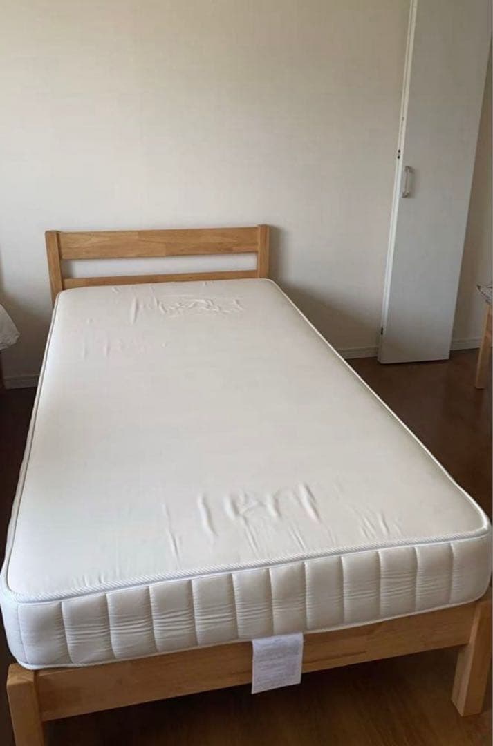 無印良品　木製シングルベッド 高密度マットレス2点セット