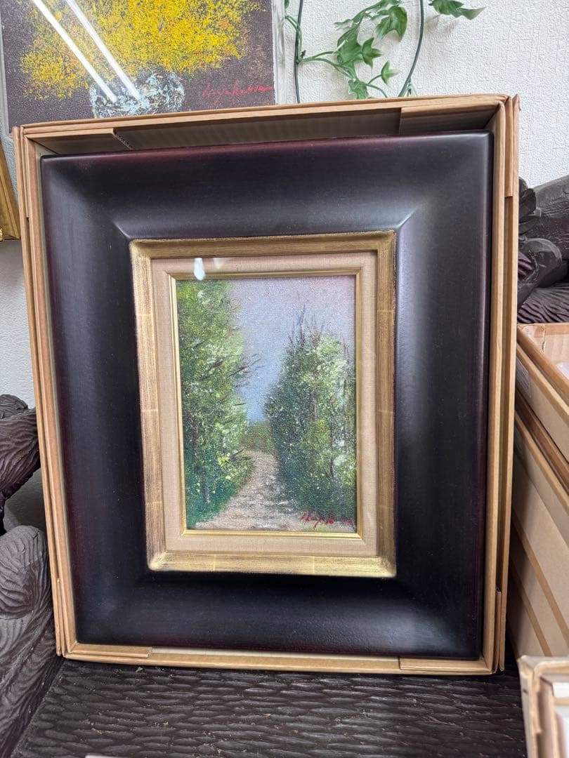 油彩画　早川佑市　SM高級額縁付き　新品未使用