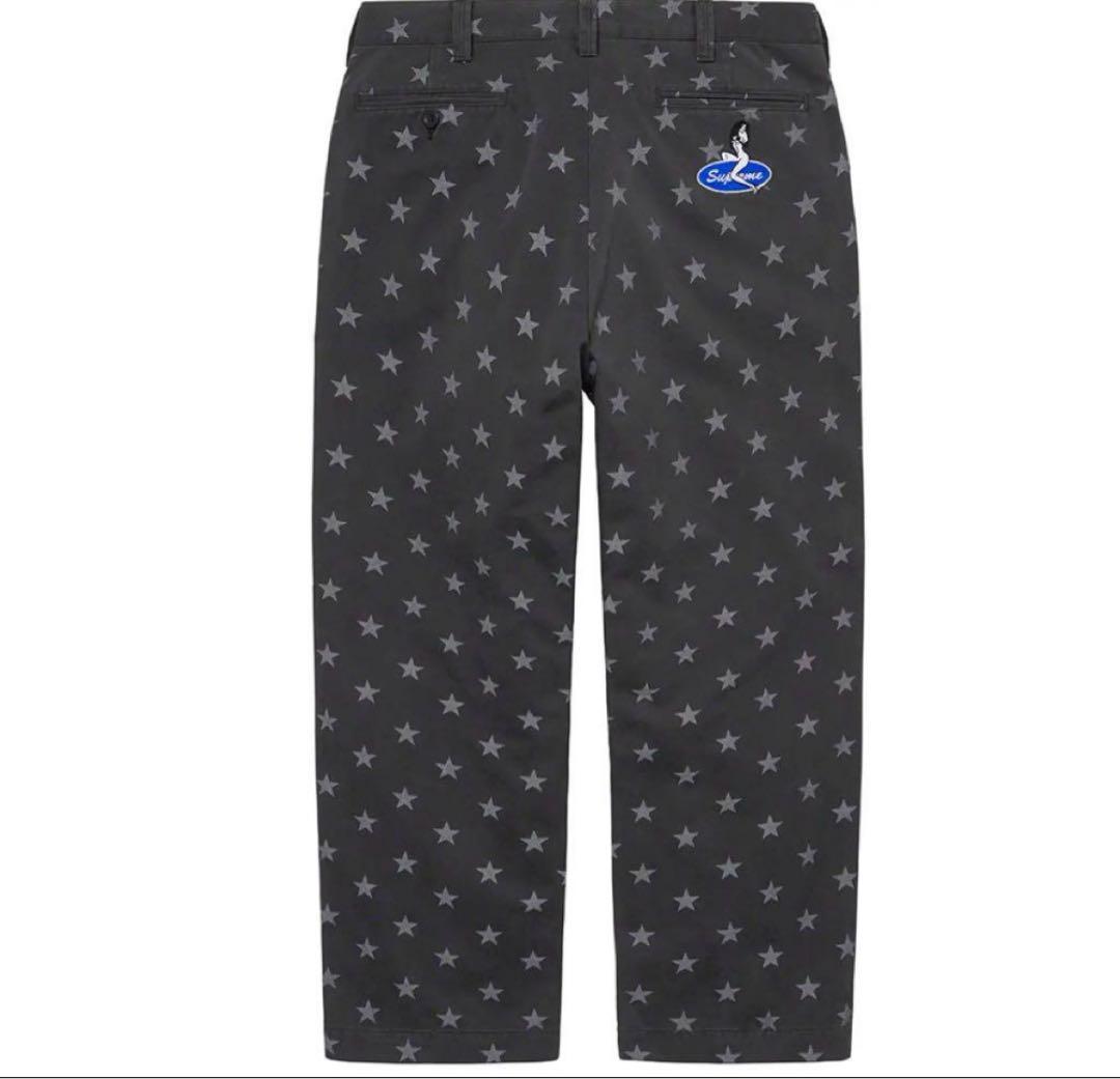 パンツ Supreme 22ss Chino Pant Black Stars 30