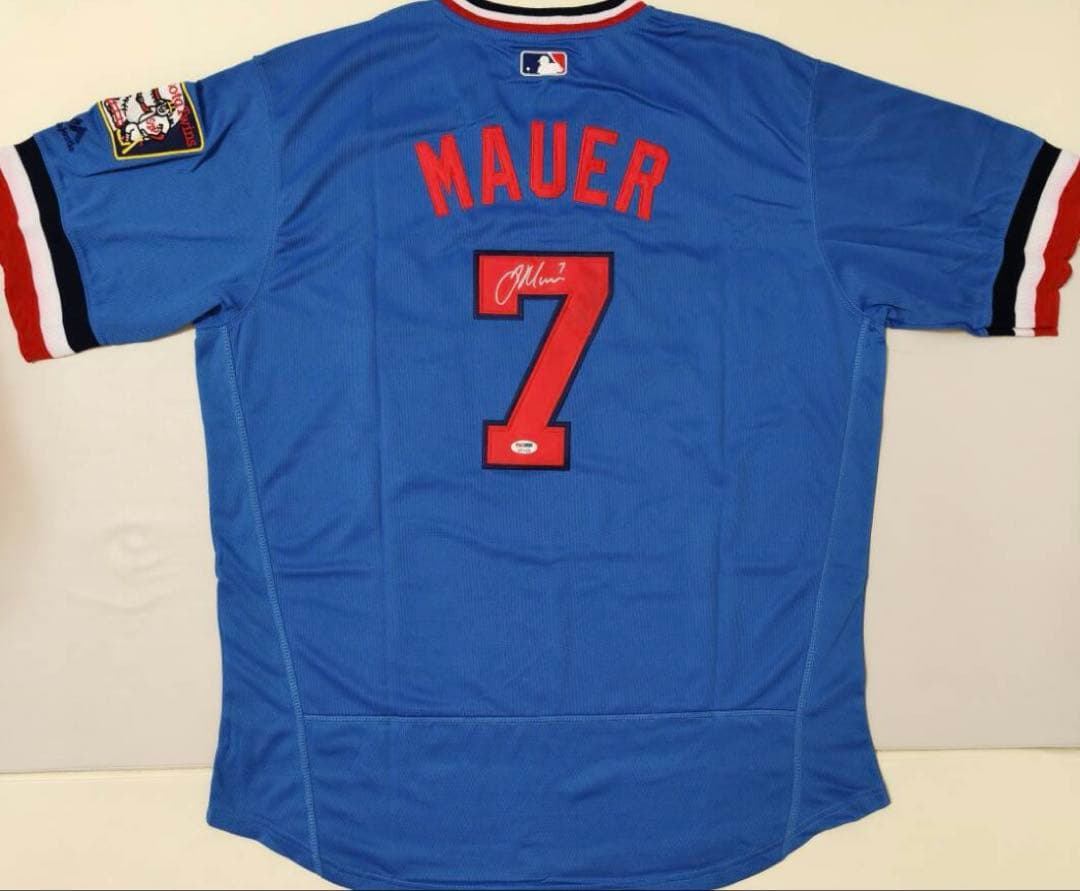 MLB ジョー・マウアー　直筆サイン入りユニホーム　ツインズ