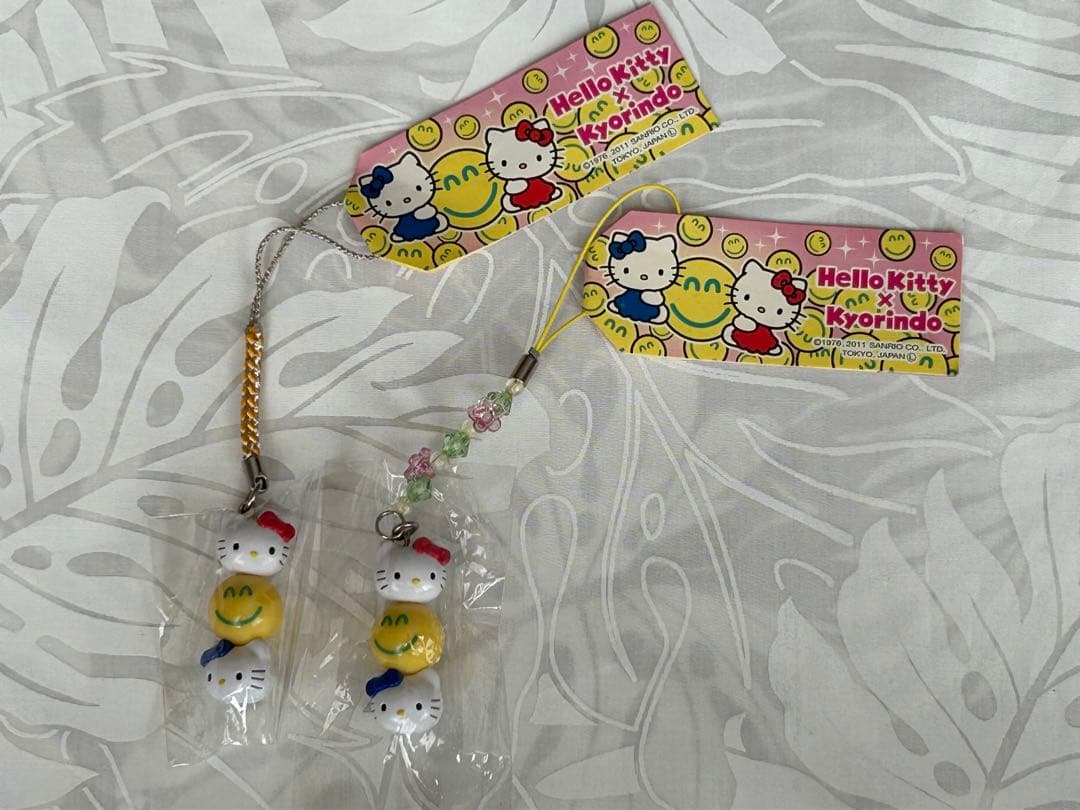 レア 希少品 ハローキティkyorindo ストラップ 2個セット 杏林堂