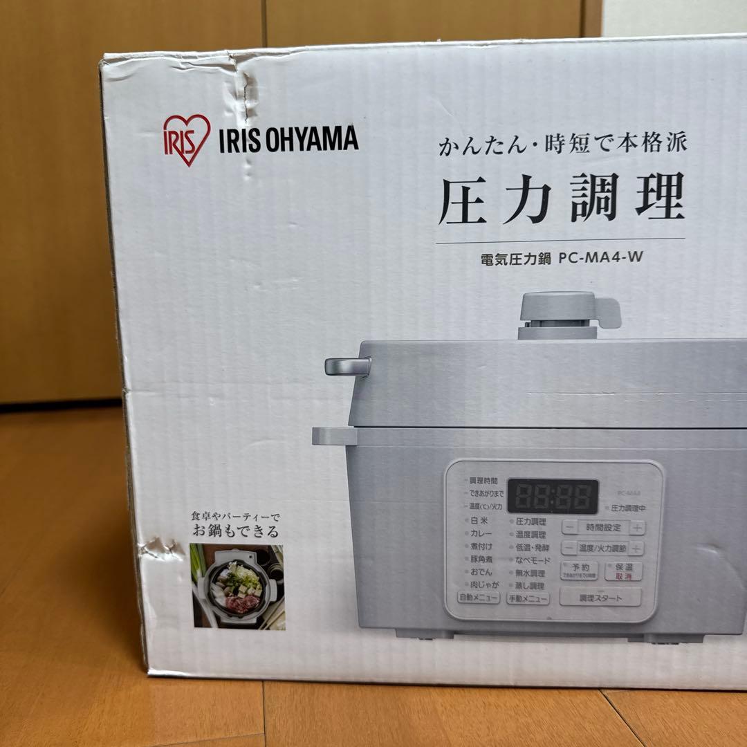 【新品/限定お値下げ】IRIS OHYAMA電気圧力鍋PC-MA4-W4.0L