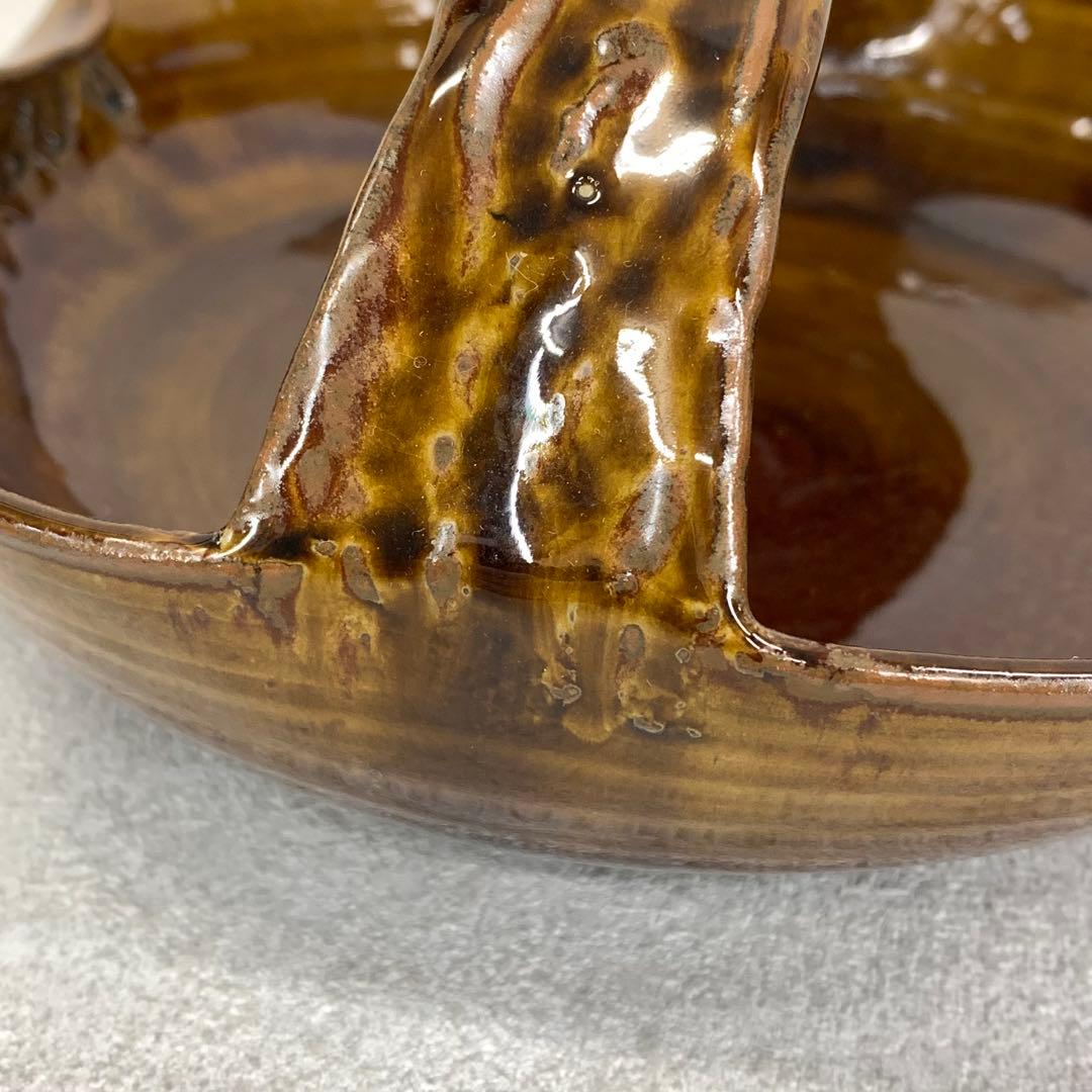 十三代 高取八仙 手付菓子器 共箱 高取焼 抹茶 和 茶の湯