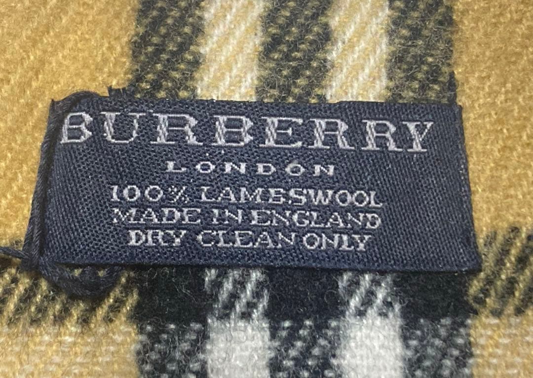 英国製！　BURBERRY ラムウールマフラー ノバチェック　未使用