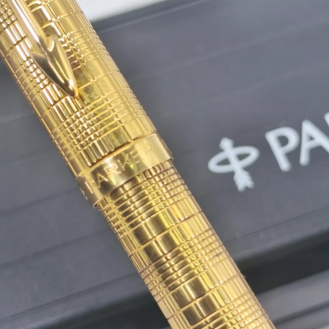 PARKER　パーカー　75　ゴールドチェック　ノック式　ボールペン