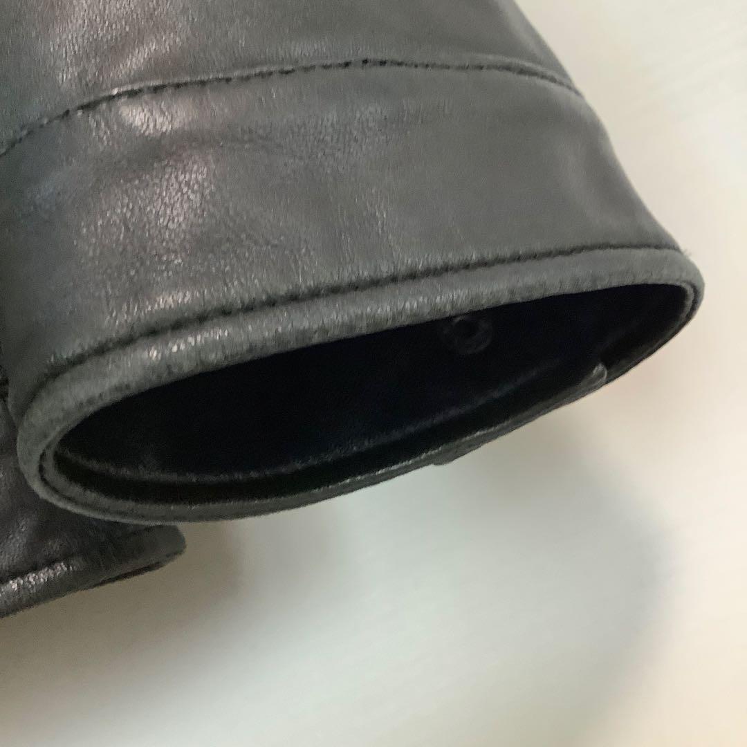 【売切り】極美品 ブルックスブラザーズ レザー 羊革 シングル ライダース L