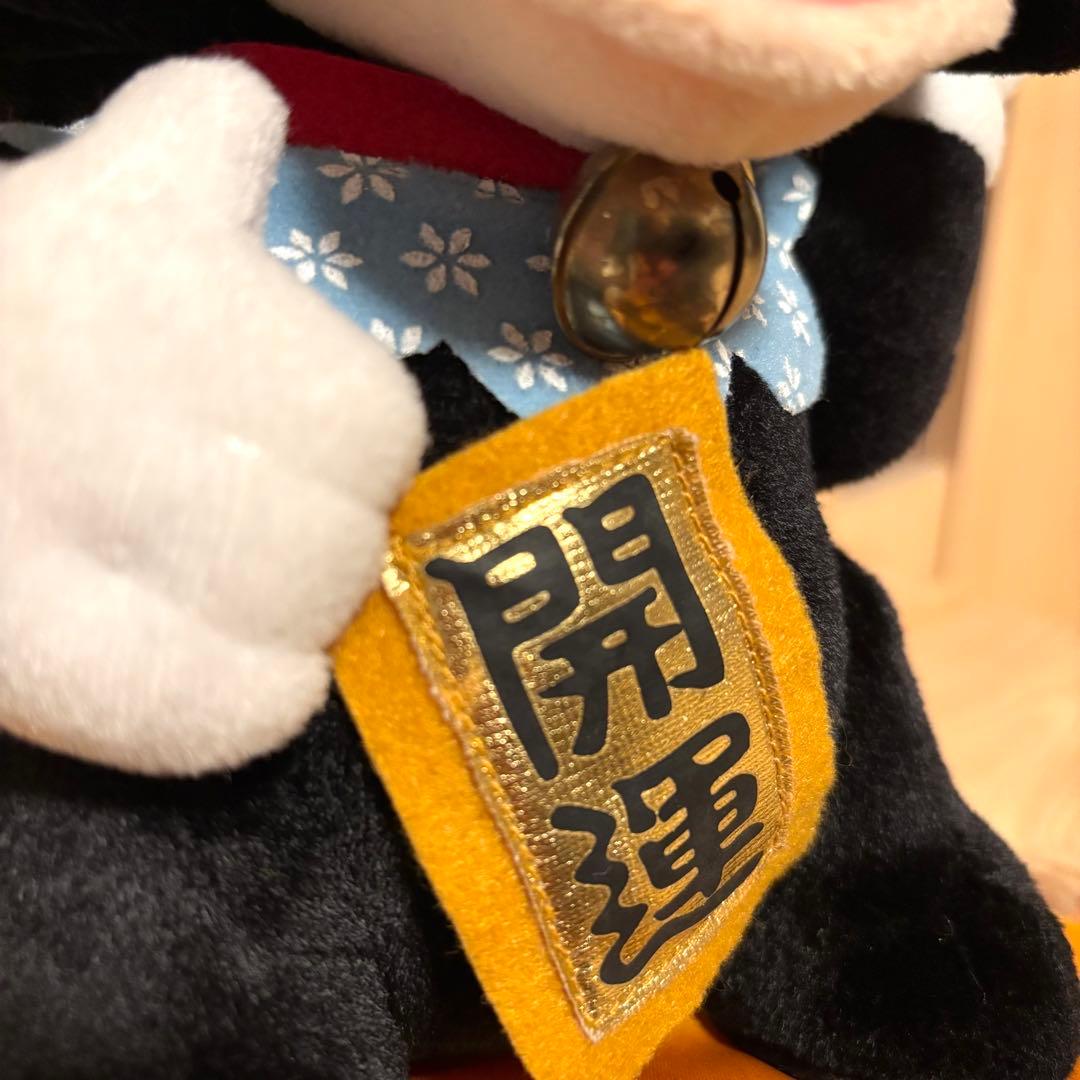 ディズニーベビー　グーフィー　招き猫　クロネコ