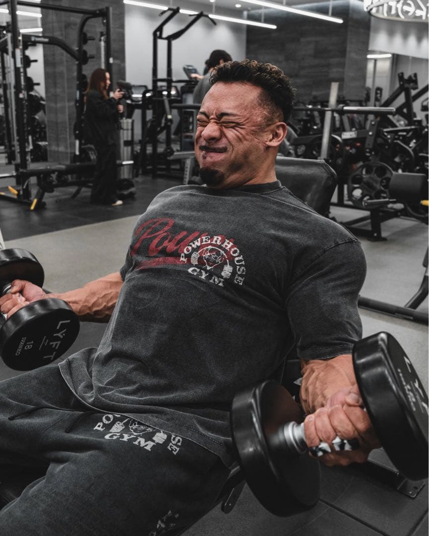 LÝFT × POWER HOUSE GYM ビッグ　Tシャツ　ブラック　XL