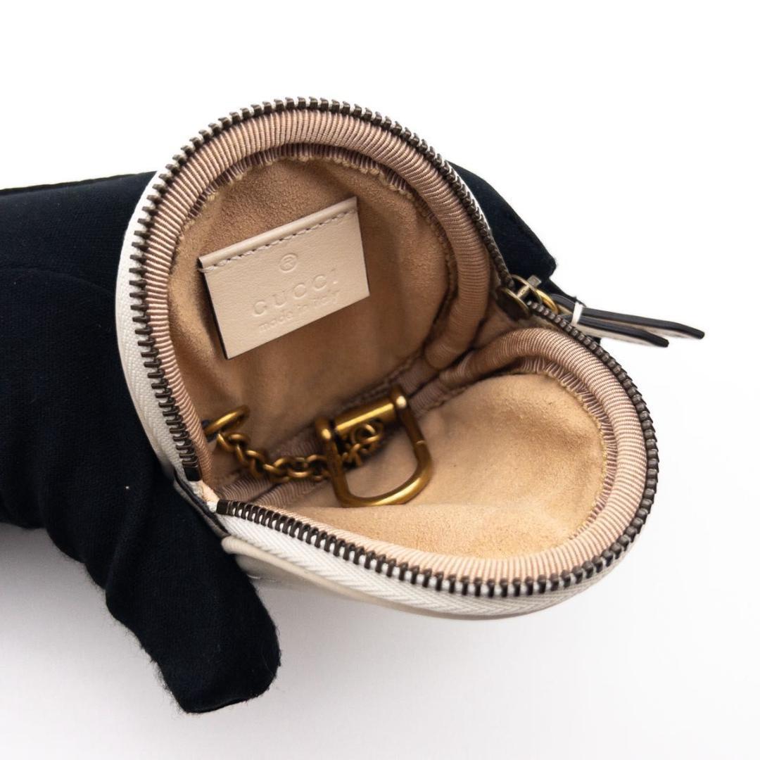【SALE】GUCCI GGマーモント　キルティング　ケース　小銭入れ　白