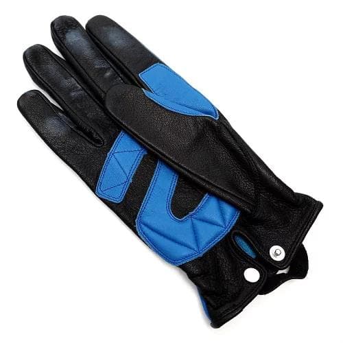 G06398 未使用品 Schott ワンスター 革手袋：L ブルー/ブラック