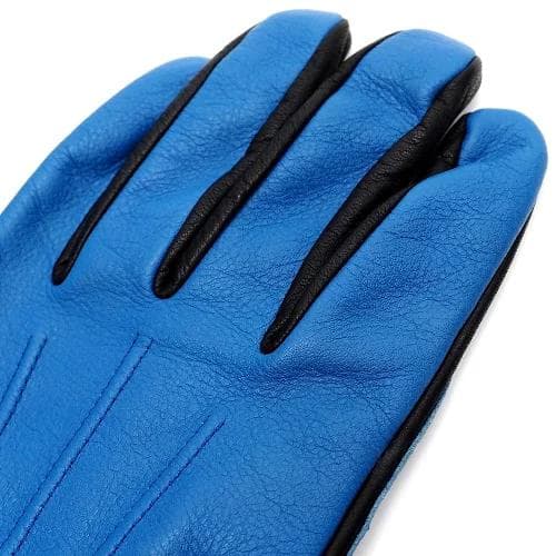 G06398 未使用品 Schott ワンスター 革手袋：L ブルー/ブラック