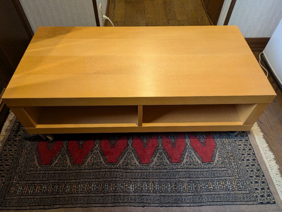 無印良品 テレビボード キャスター付き　ナチュラルウッド