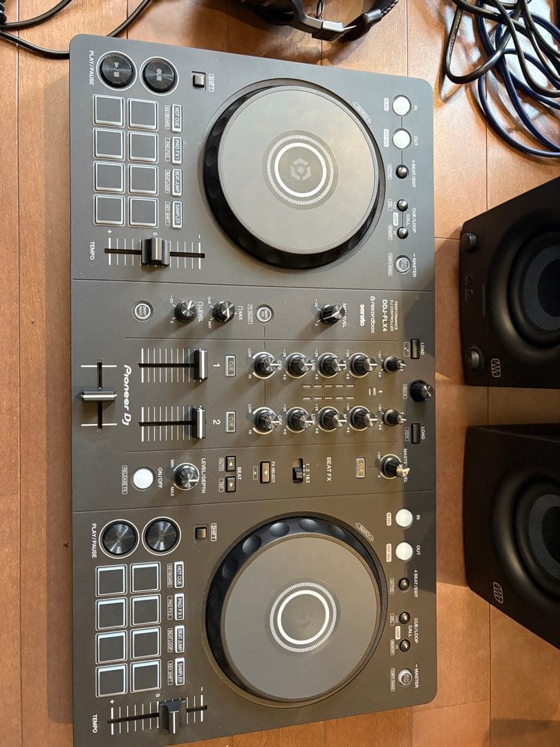 Pioneer DDJ-FLX4＋スピーカーとモニターヘッドフォンセット