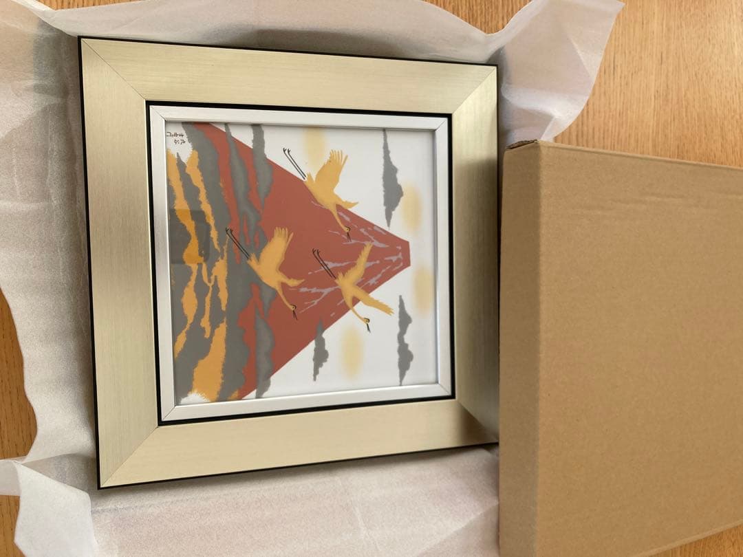 絵画　開運　良縁　富士山　赤富士　金　銀　鶴　陶器　縁起　厄落し
