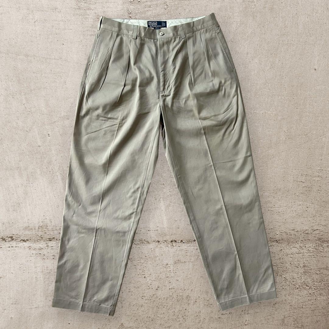 PolobyRalphLaurenANDREW90sポロチノライトベージュW36