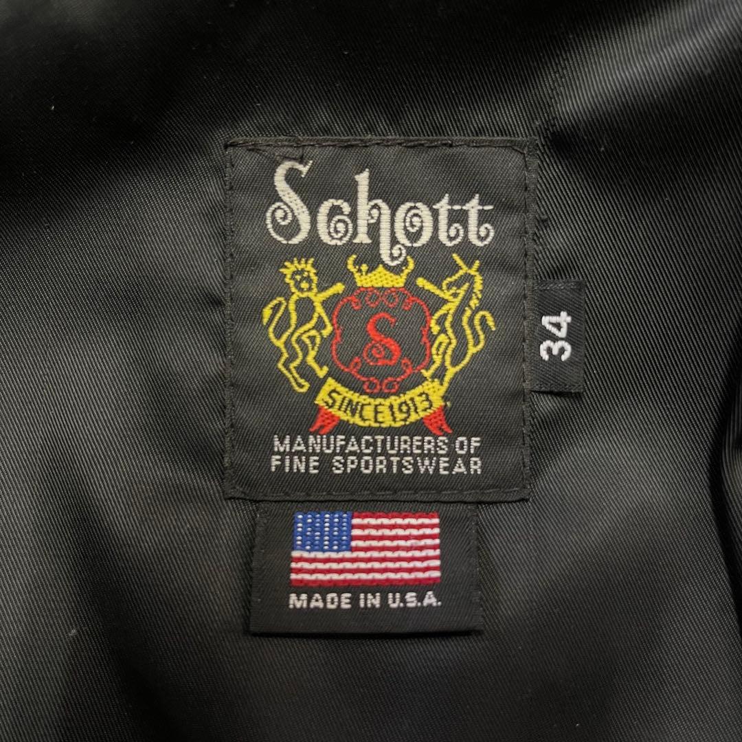 Schott 103US ショット レザーシングルライダースジャケット 34