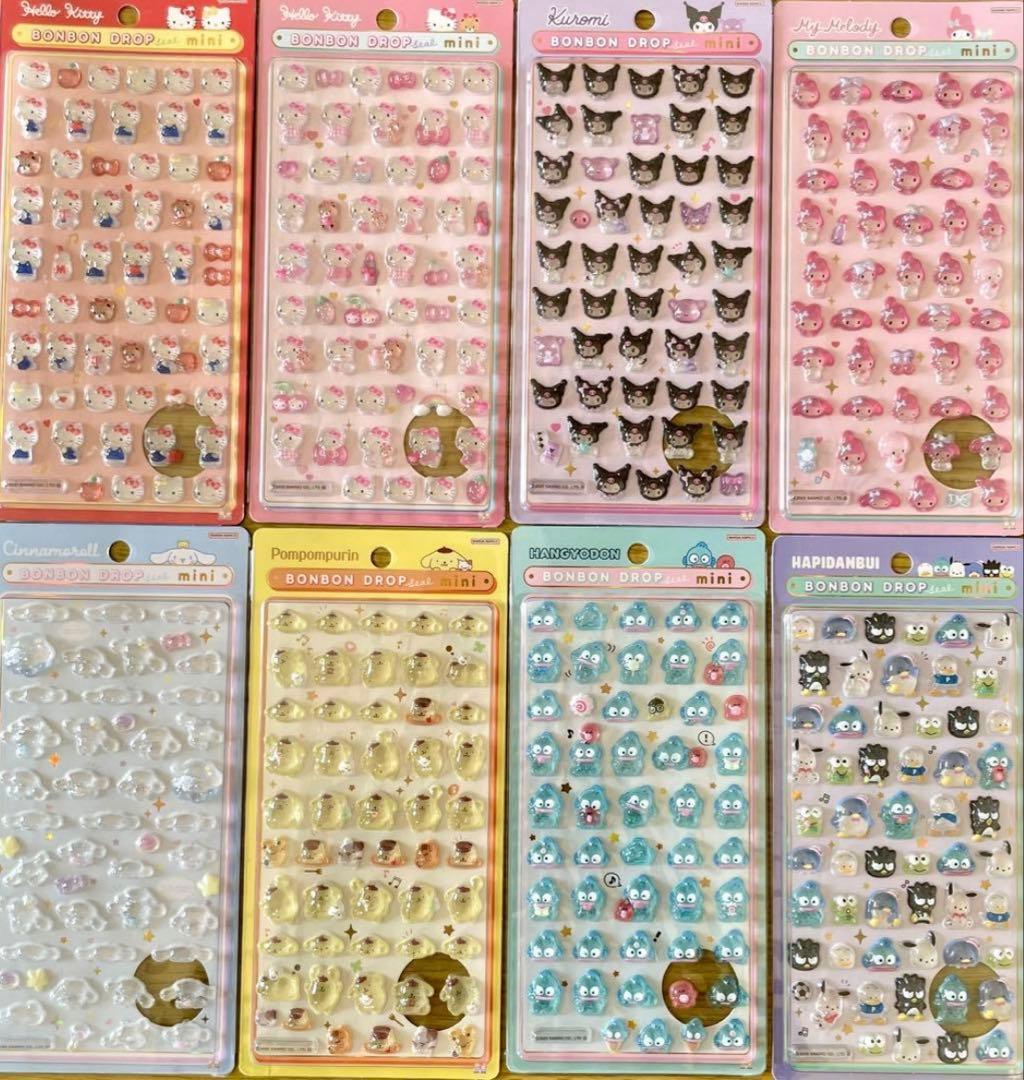 新作正規品　サンリオボンボンドロップシール 8枚セット