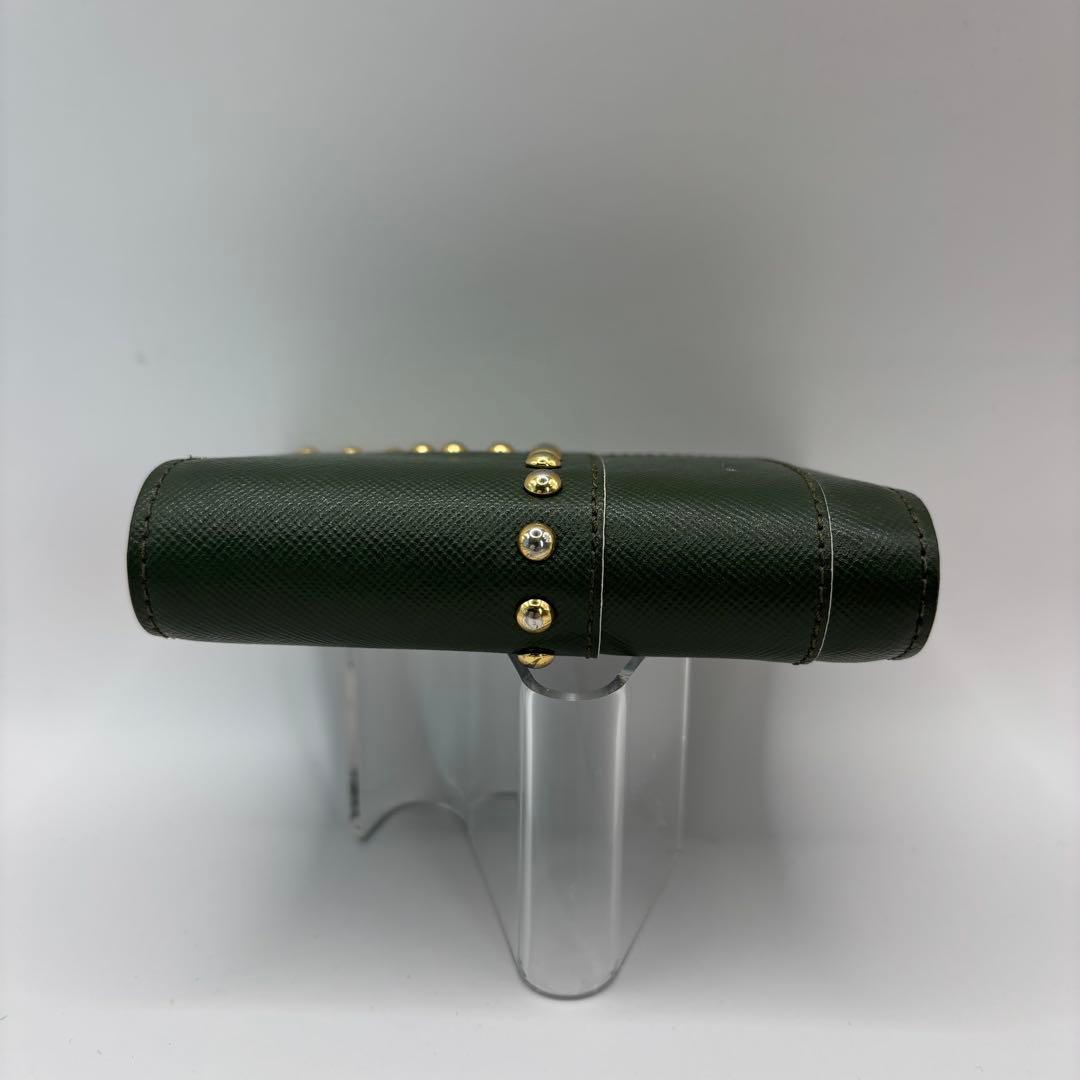 MARNI 二つ折り財布　スタッズ　グリーン　コンパクトウォレット　財布　緑