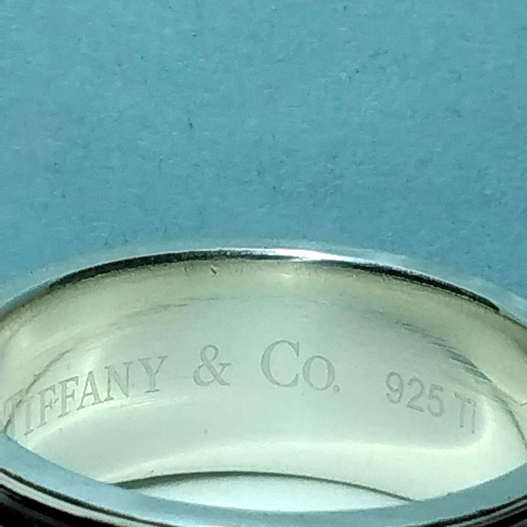 ティファニーシルバー＆チタン ナローリング　15.5号　新品仕上げ