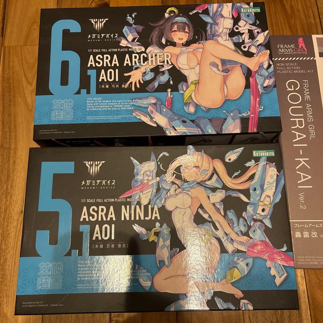 メガミデバイス　朱羅　忍者　弓兵　蒼衣　フレームアームズガール　轟雷改