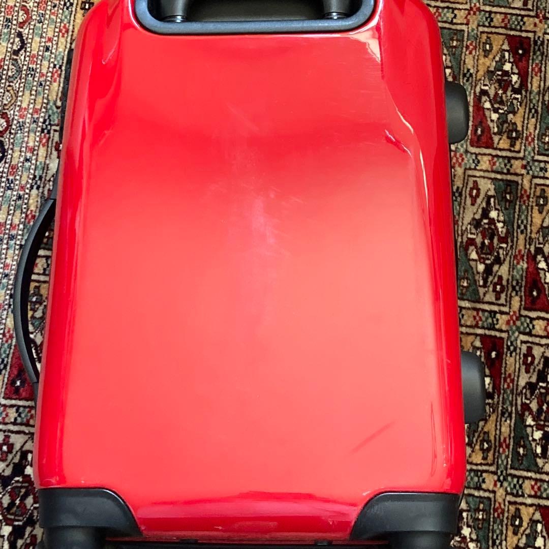 MINI ストライプ キャリーケース カバー付き レッド 赤