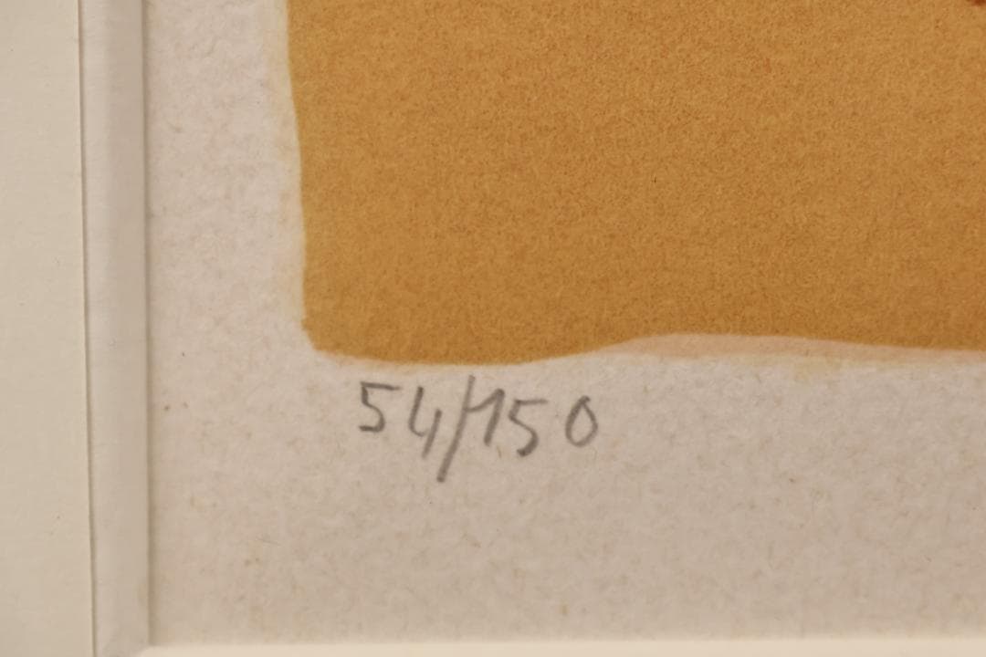 斉藤三郎　「 青色服の踊り子 」　リトグラフ　54/150　直筆サイン　BK24