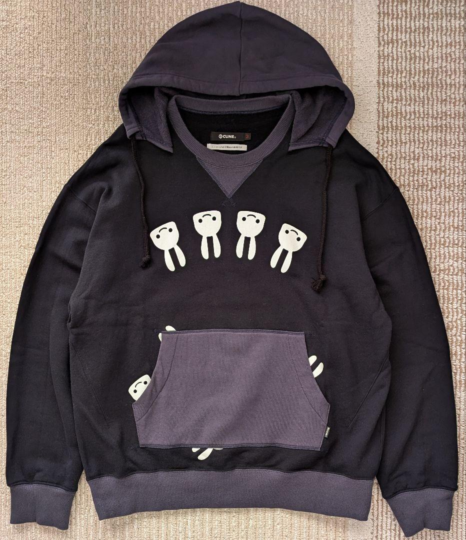 CUNE 後付けパーカー L 日本製 キューン ウサギ メンズ レディース