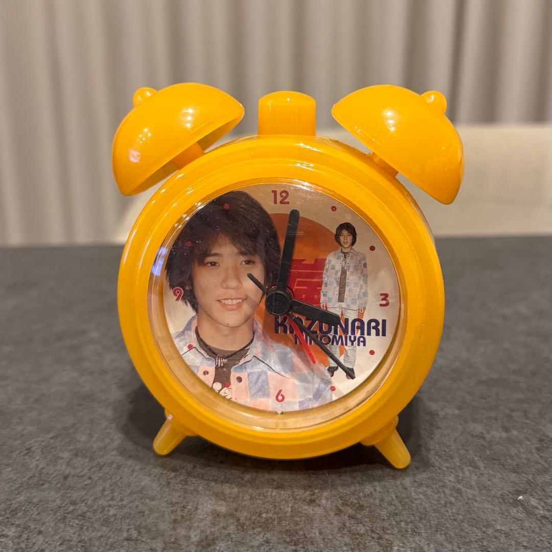 嵐　二宮和也　アラーム時計 イエロー