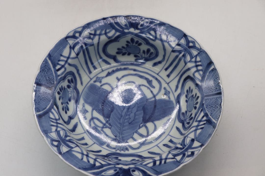 中国　明時代　南京染付鉢　共箱　送料込み1223