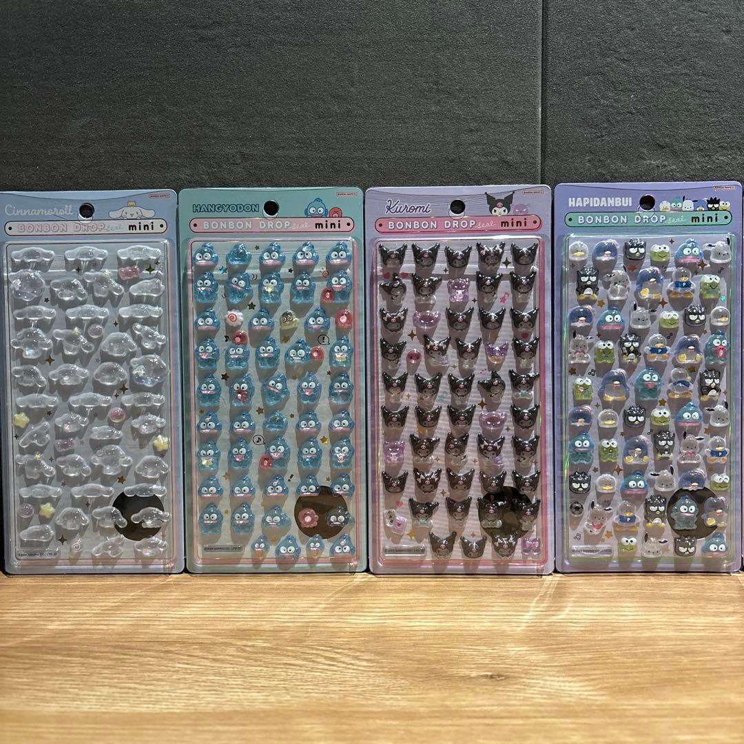 全【20種】ボンボンドロップシールminiサンリオディズニースヌーピー