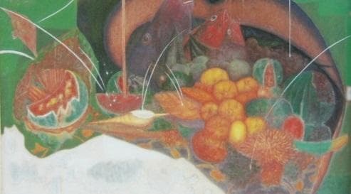 江村正光、【豊かに荒涼】、希少な額装用画集より、新品額装付、状態良好