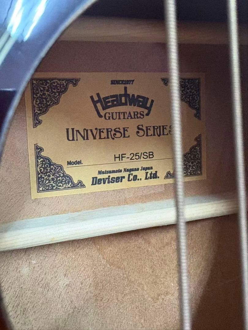 綺麗美品Headway HF-25/SB アコースティックギター