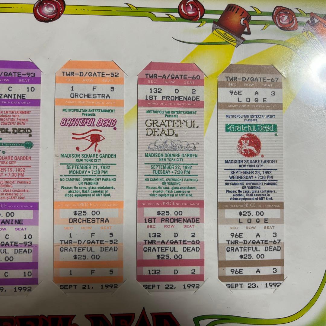 限定 正規品 貴重 Grateful Dead Vintage Ticket