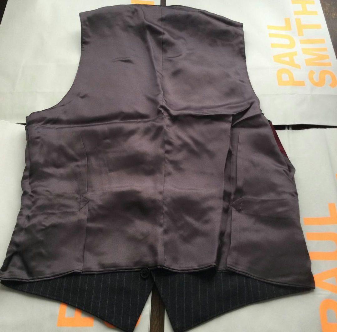ポールスミス ベスト Lサイズ① グレー 高級イギリス生地使用 裏地キュプラ