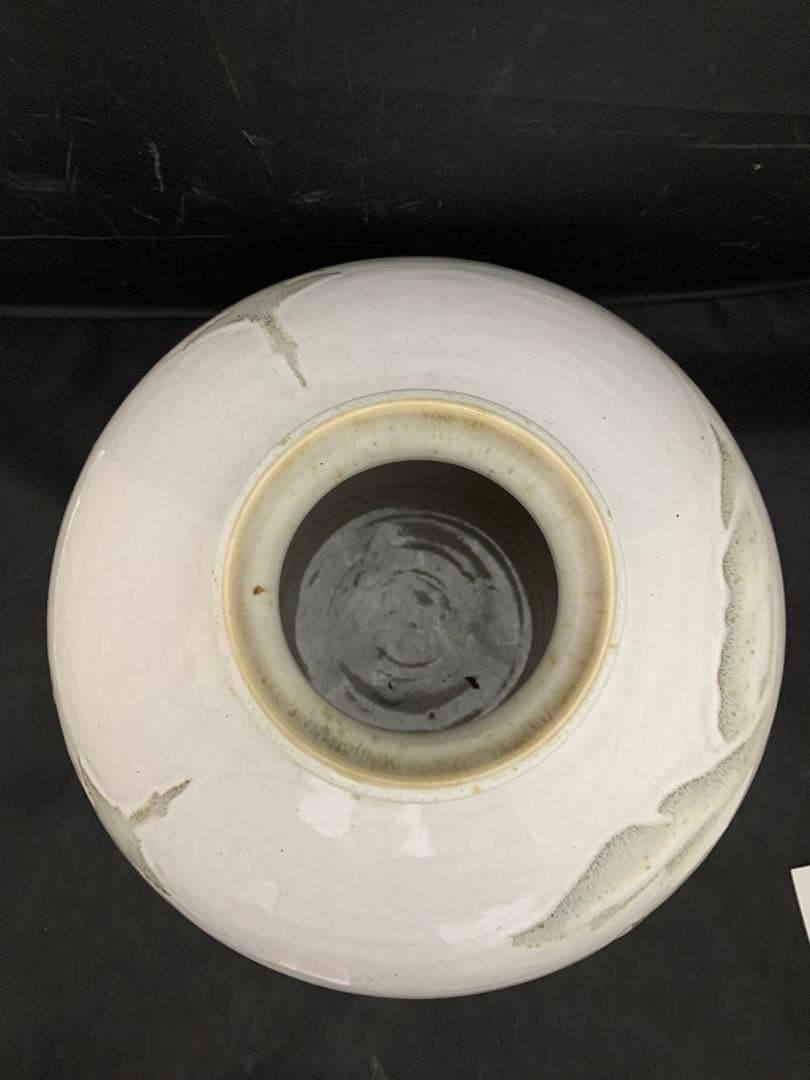 奈良赤膚焼　赤膚山　大塩玉泉　花瓶　壺　花生け　花入　遠州七窯