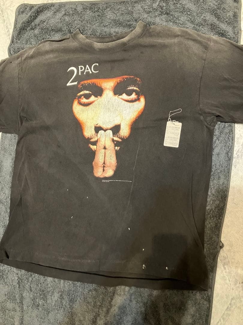 美品セントマイケル2PAC Tシャツ ブラック