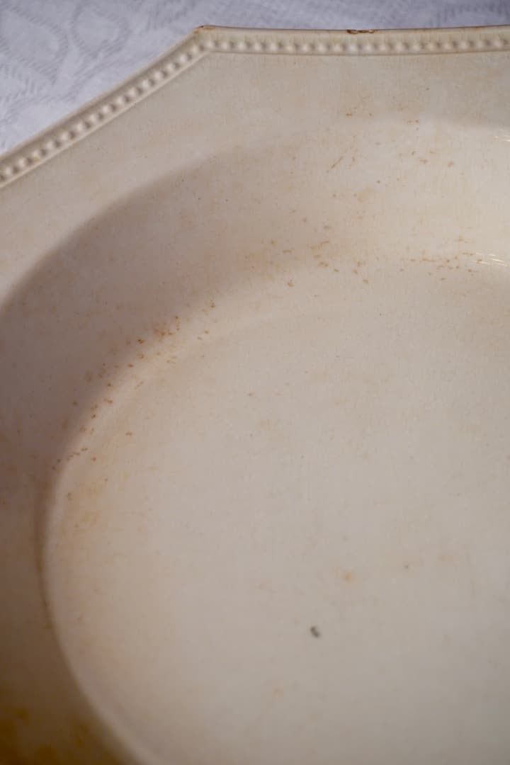 フランス アンティーク クレイユモントロー オクトゴナルプレート 陶器 深皿④