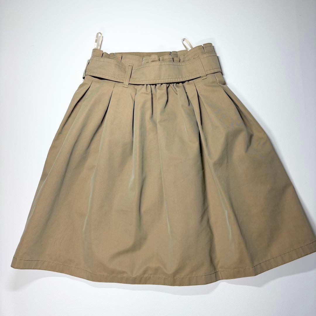 バーバリーブルーレーベル トレンチスカート 金ボタンM ホースロゴ