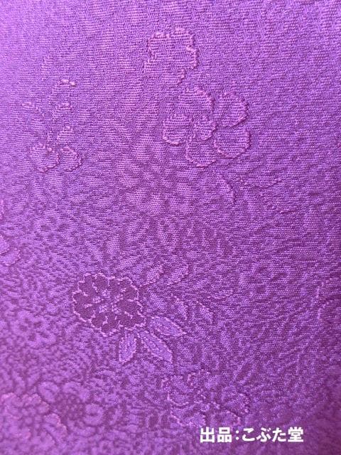 特選レア！辻が花地文 一つ紋無地 振袖 紫★６点フルセット 正絹★159/66