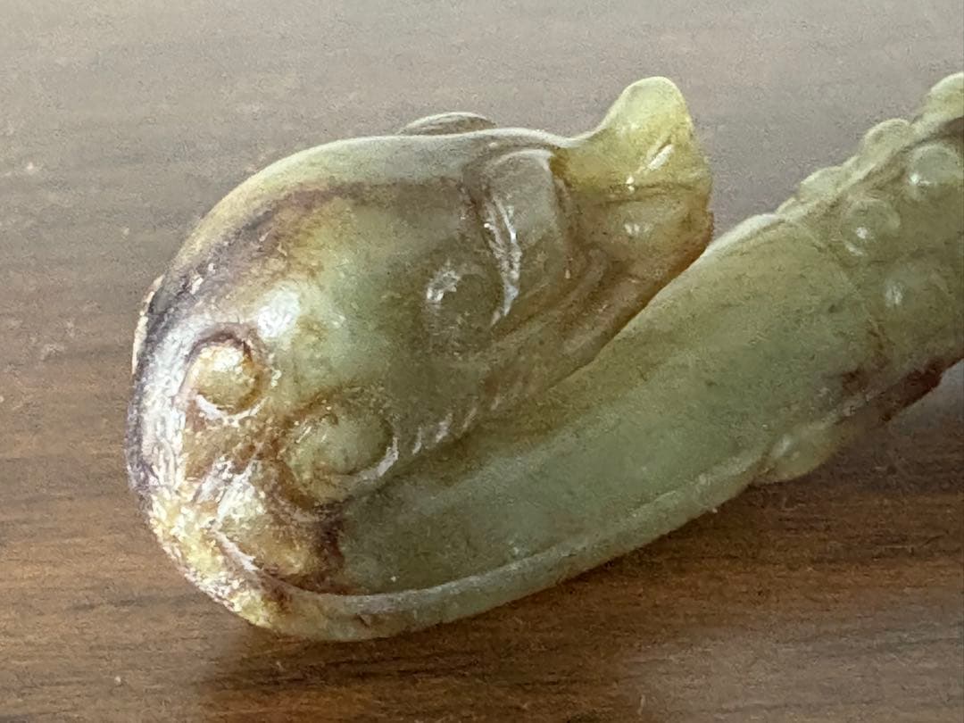 石？玉？の中国的置物　中国美術　帯勾 12cm弱44g