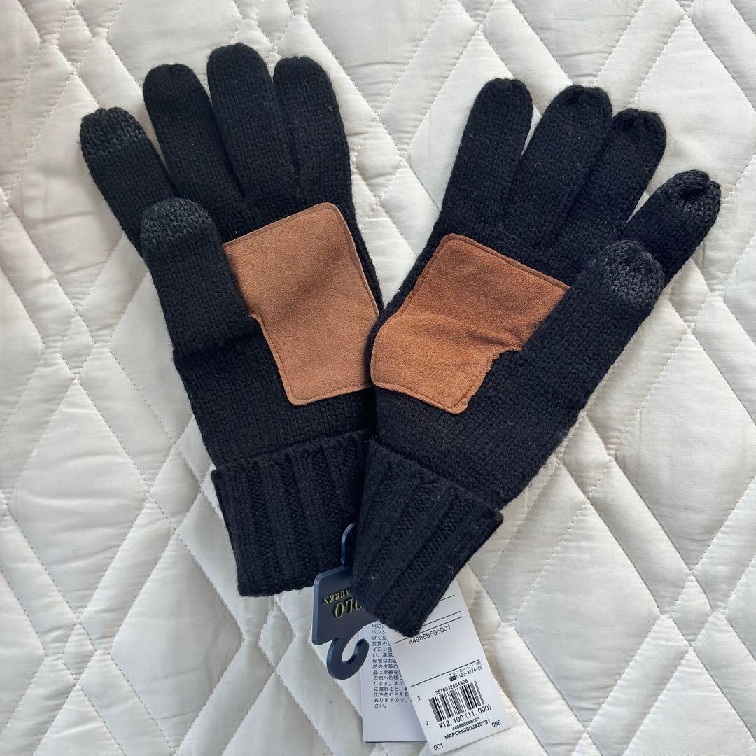 【美品】POLO 手袋 スマホ対応 Black ユニセックス 定価 ¥12100