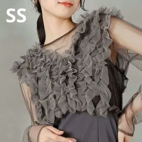 【kana】チュールボリュームフリルベストシアートップス ワンピース 3点セット