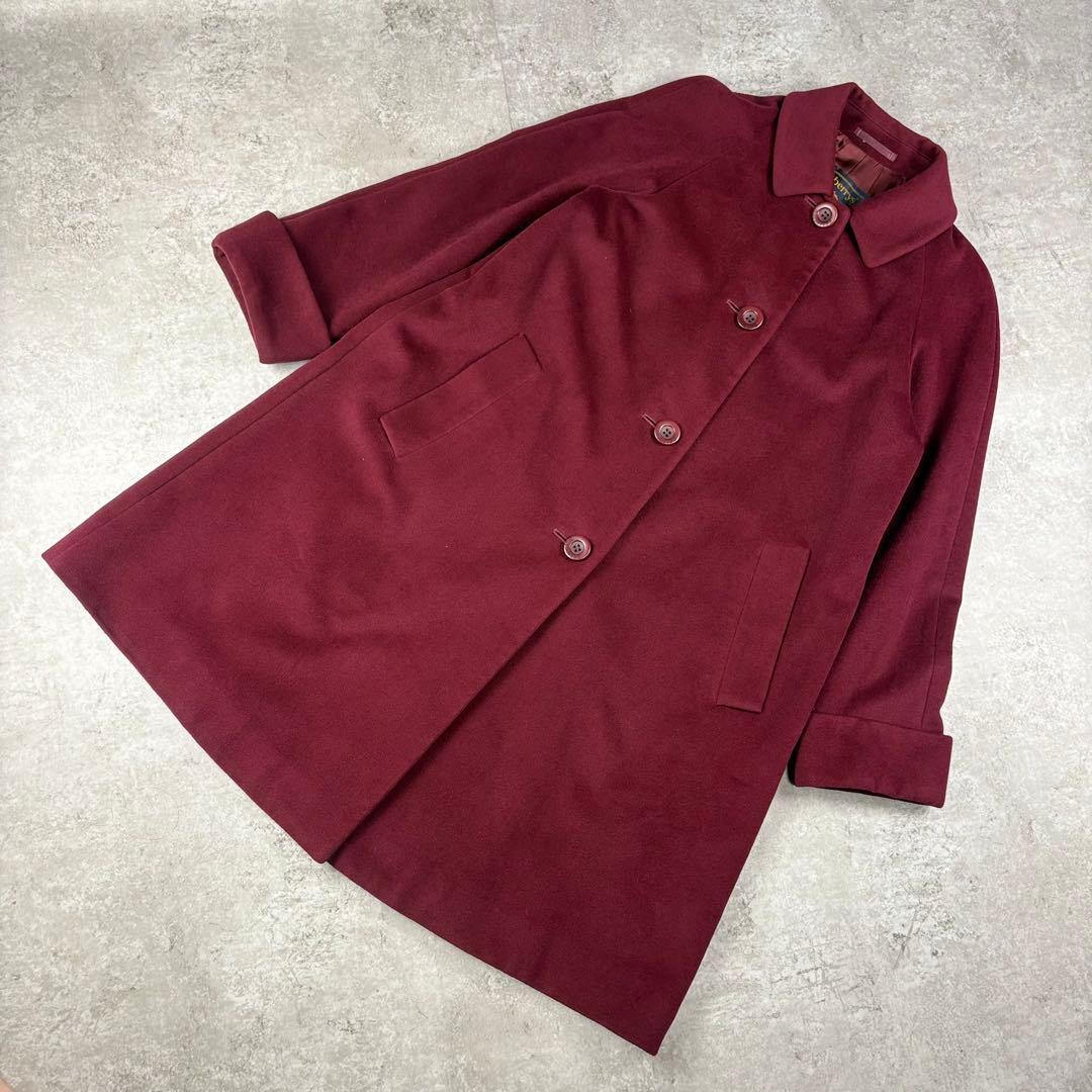 美品　バーバリー　BURBERRY アンゴラ　バルカラー　Aライン　コート　7