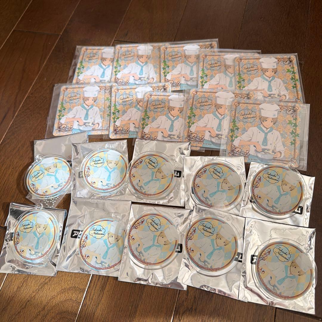 夏目友人帳　夏目貴志　一番くじ　一番カフェ　アクリルチャーム　コースター　セット